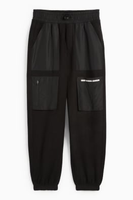 Pantalons de xandall cargo de teixit polar