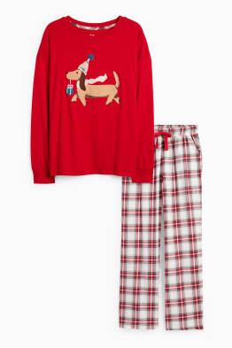 Pijama navideño con pantalón de franela