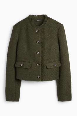 Bouclé-Crop-Blazer - Regular Fit