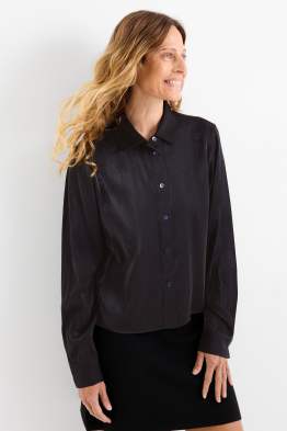 Blusa in raso con strass