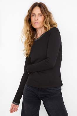 Longsleeve - slim fit - ribstof