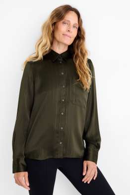 Blusa di raso - design gessato