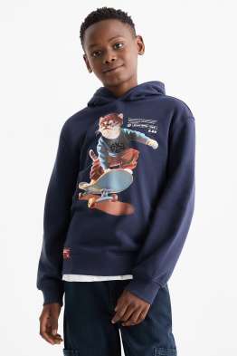 Skateboard-Katze - Hoodie