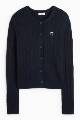 Cardigan tricotat - cu torsade