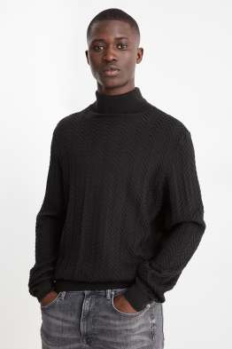 Maglione dolcevita - tramato