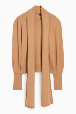 Set - Pullover und Schal mit Kaschmir-Anteil - Woll-Mix