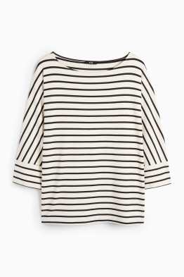 Haut à manches longues - regular fit - rayures