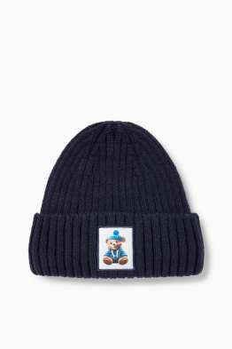 Teddy bear - hat - ribbed