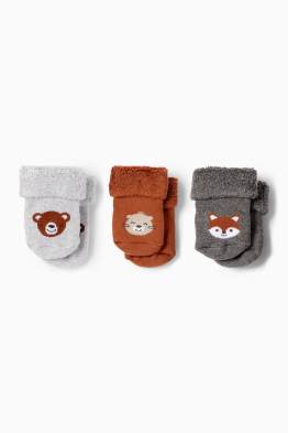 Multipack 3er - Wildtiere - Erstlings-Socken mit Motiv
