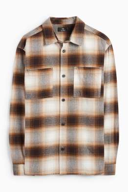 Camisa de franel·la - relaxed fit - Kent - de quadres
