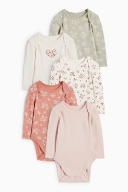 Set van 5 - bloemetjes - rompertje