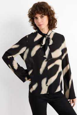 Blouse van chiffon - met patroon