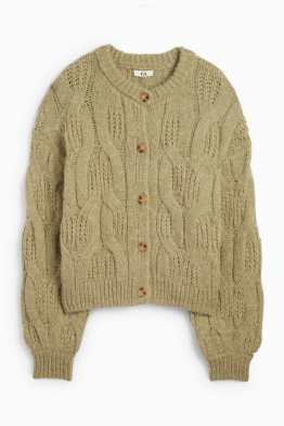 Gilet en maille - motif tressé