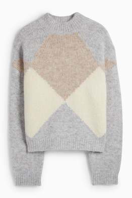 Sweter - w kratę