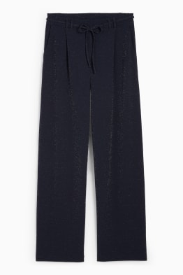 Pantaloni di jersey - vita alta - gamba ampia