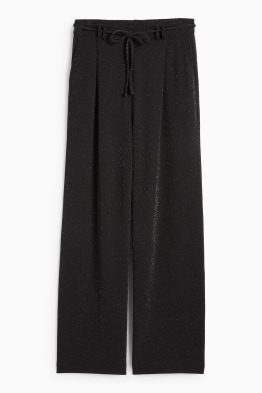 Pantaloni di jersey - vita alta - gamba ampia