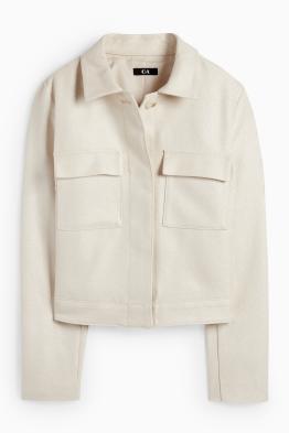 Blazer corto - regular fit - tessuto tramato