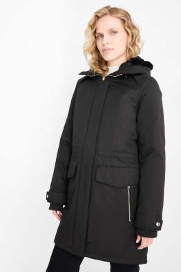 Parka con capucha - forrada