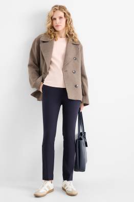 Pantaloni di stoffa - vita media - tapered fit