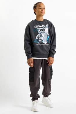 Pantaloni de trening cargo din fleece