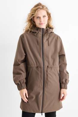 Manteau de pluie à capuche - rembourré - imperméable
