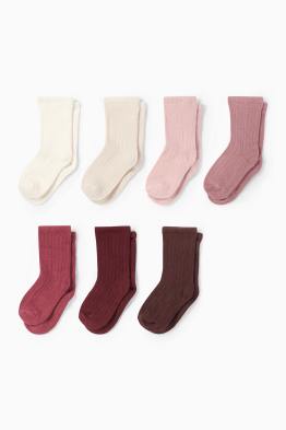 Multipack 7er - Baby-Socken - strukturiert