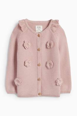 Bloemetjes - gebreid babyvest