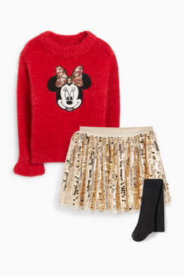 Minnie - set - maglione, gonna e calzamaglia
