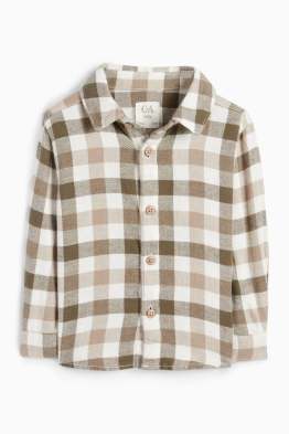 Chemise en flanelle pour bébé - à carreaux