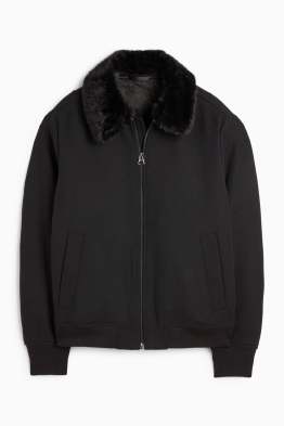 Giacca con riporto di ecopelliccia