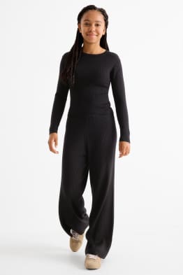 Set - Langarmshirt und Jersey-Hose - gerippt - 2 teilig