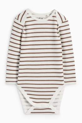 Body neonati - a righe - tessuto tramato