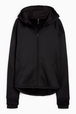 Vest van sweatstof met capuchon