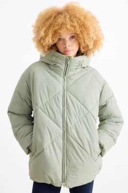 Steppjacke mit Kapuze - wasserabweisend