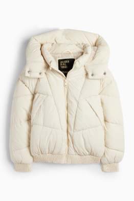 Chaqueta acolchada con capucha - hidrófuga