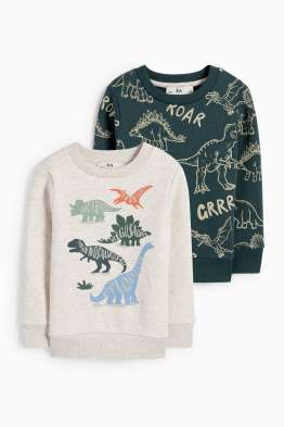 Confezione da 2 - dinosauro - felpa
