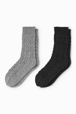 Multipack of 2 - socks - cable knit pattern