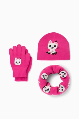 Gabby's Dollhouse - Set - Mütze, Loop Schal und Handschuhe