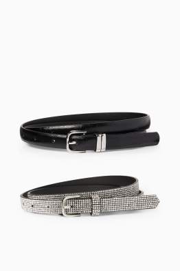 Multipack of 2 - belt - faux leather