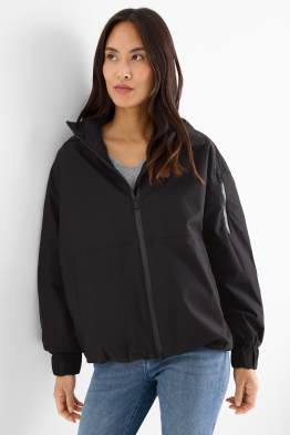 Manteau de pluie à capuche - rembourré - imperméable