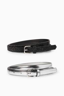 Multipack of 2 - belt - faux leather