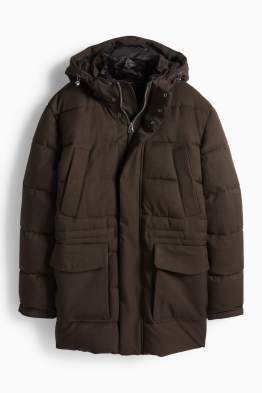 Parka acolchada con capucha - hidrófuga