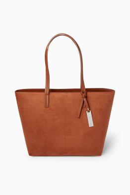 Großer Shopper - Velourslederimitat
