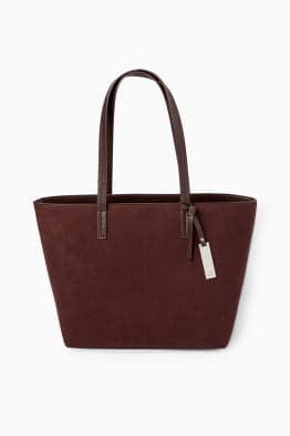Großer Shopper - Velourslederimitat