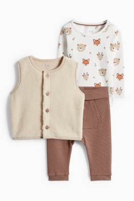 Wildtiere - Baby-Outfit - 3 teilig