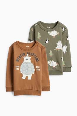Multipack 2er - Eisbär und Pinguin - Baby-Sweatshirt