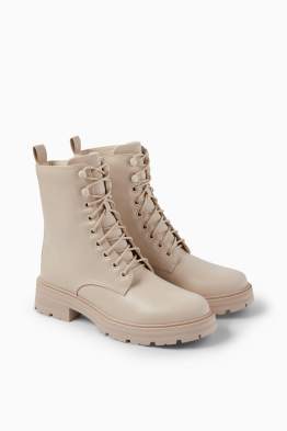 Botki do kostki - imitacja skóry