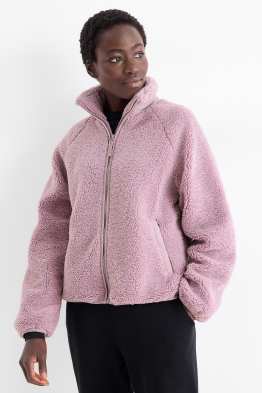 Technical teddy fur jacket - lined