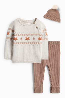 Lišky - outfit pro miminka - 3dílný