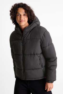 Quilted jacket with hood